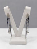 Aretes largos zafiro