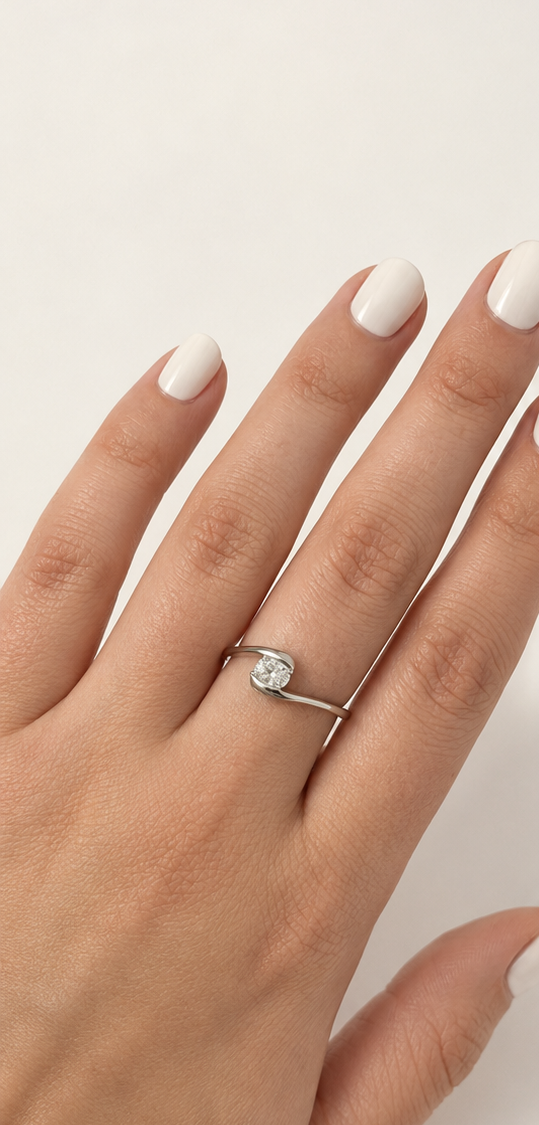 Anillo wave ovalo